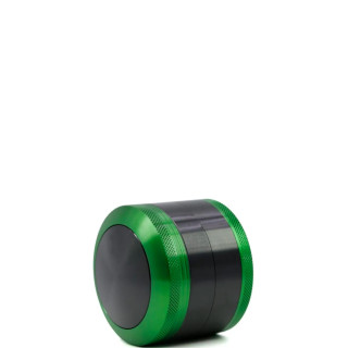 Гріндер міцний з колом на кришці зелений 4 частини 65 мм